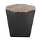 Homeroots Black Metal & Natural Wood Hinged-Top Side Table 380665 - alternate 1